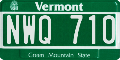 VT license plate NWQ710