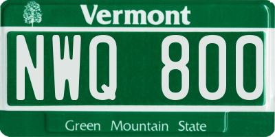VT license plate NWQ800