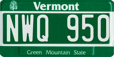VT license plate NWQ950