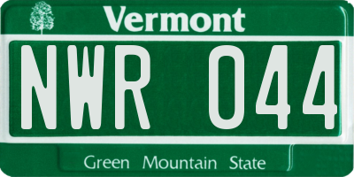 VT license plate NWR044