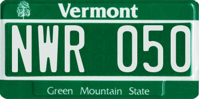 VT license plate NWR050