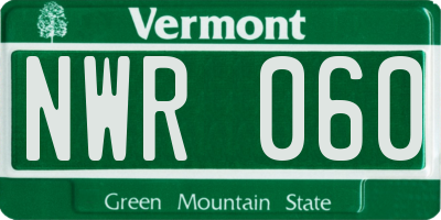 VT license plate NWR060