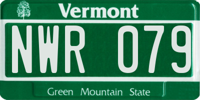 VT license plate NWR079