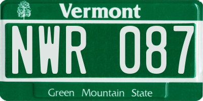 VT license plate NWR087