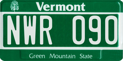 VT license plate NWR090