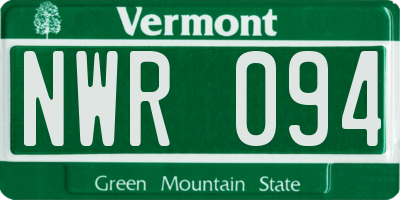 VT license plate NWR094