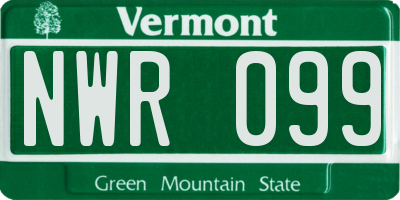 VT license plate NWR099