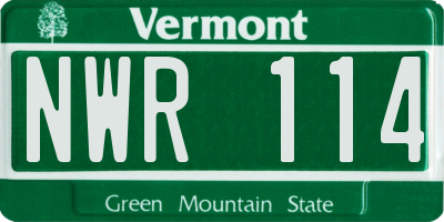VT license plate NWR114