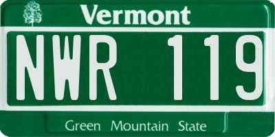 VT license plate NWR119