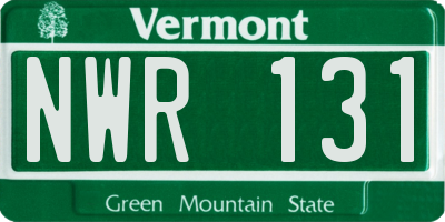 VT license plate NWR131