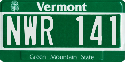 VT license plate NWR141