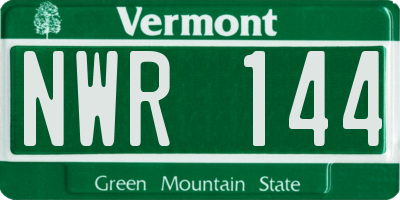 VT license plate NWR144