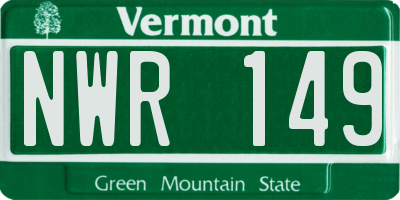 VT license plate NWR149