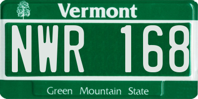 VT license plate NWR168