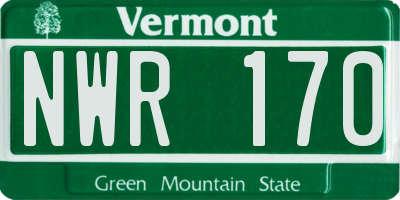 VT license plate NWR170