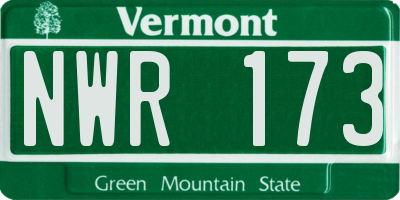 VT license plate NWR173