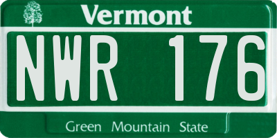 VT license plate NWR176
