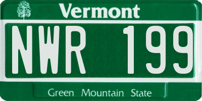 VT license plate NWR199