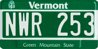 VT license plate NWR253