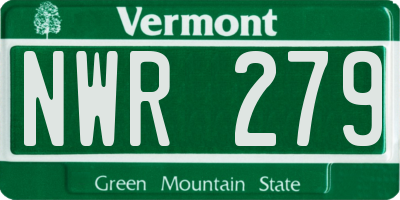 VT license plate NWR279