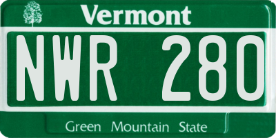 VT license plate NWR280