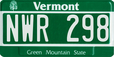 VT license plate NWR298