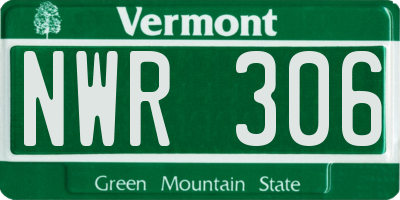 VT license plate NWR306