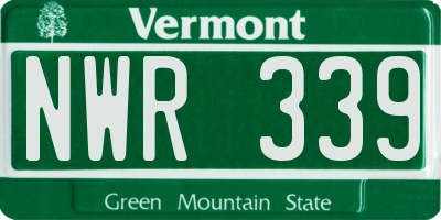 VT license plate NWR339