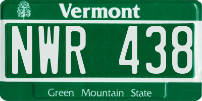 VT license plate NWR438