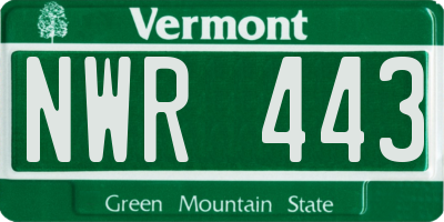 VT license plate NWR443