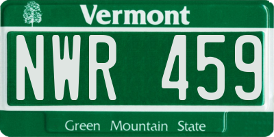 VT license plate NWR459