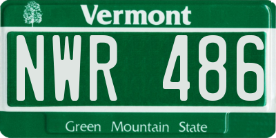 VT license plate NWR486