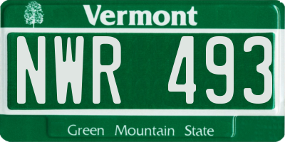 VT license plate NWR493