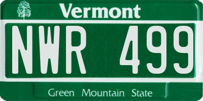 VT license plate NWR499