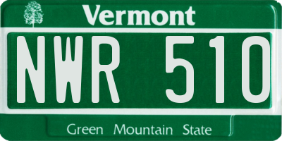 VT license plate NWR510