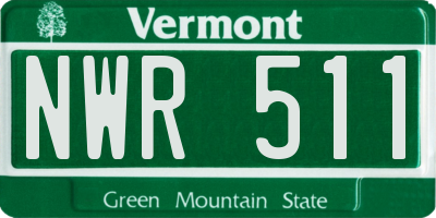 VT license plate NWR511