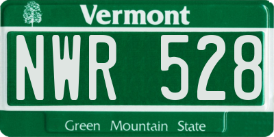 VT license plate NWR528