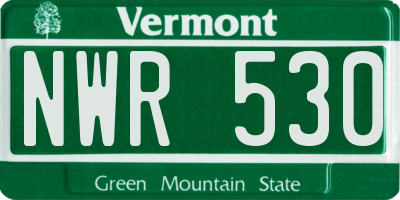 VT license plate NWR530