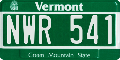 VT license plate NWR541