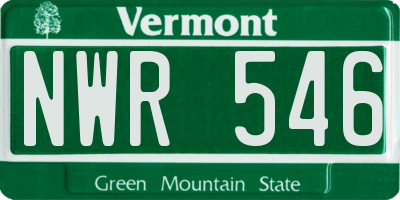 VT license plate NWR546
