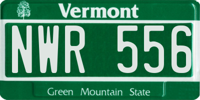 VT license plate NWR556