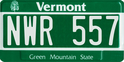 VT license plate NWR557