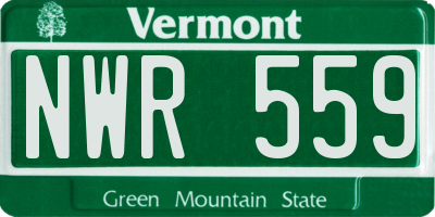 VT license plate NWR559