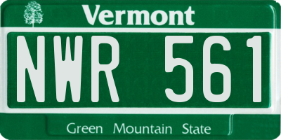 VT license plate NWR561