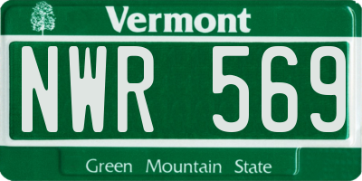 VT license plate NWR569