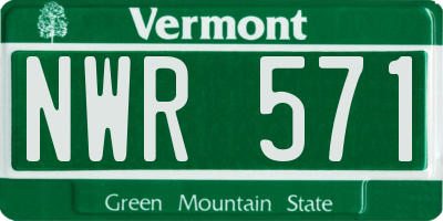 VT license plate NWR571