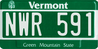 VT license plate NWR591