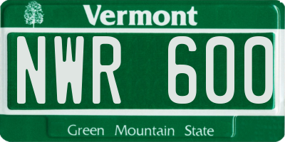 VT license plate NWR600