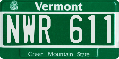 VT license plate NWR611