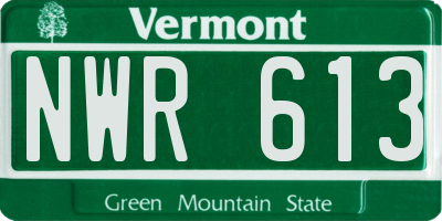 VT license plate NWR613